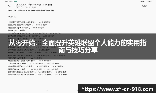 从零开始：全面提升英雄联盟个人能力的实用指南与技巧分享